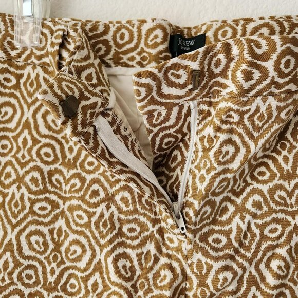Vintage J.Crew tan and white pants Sz 6 Mod 60s Cigarette Pant Victorian - Picture 5 of 7